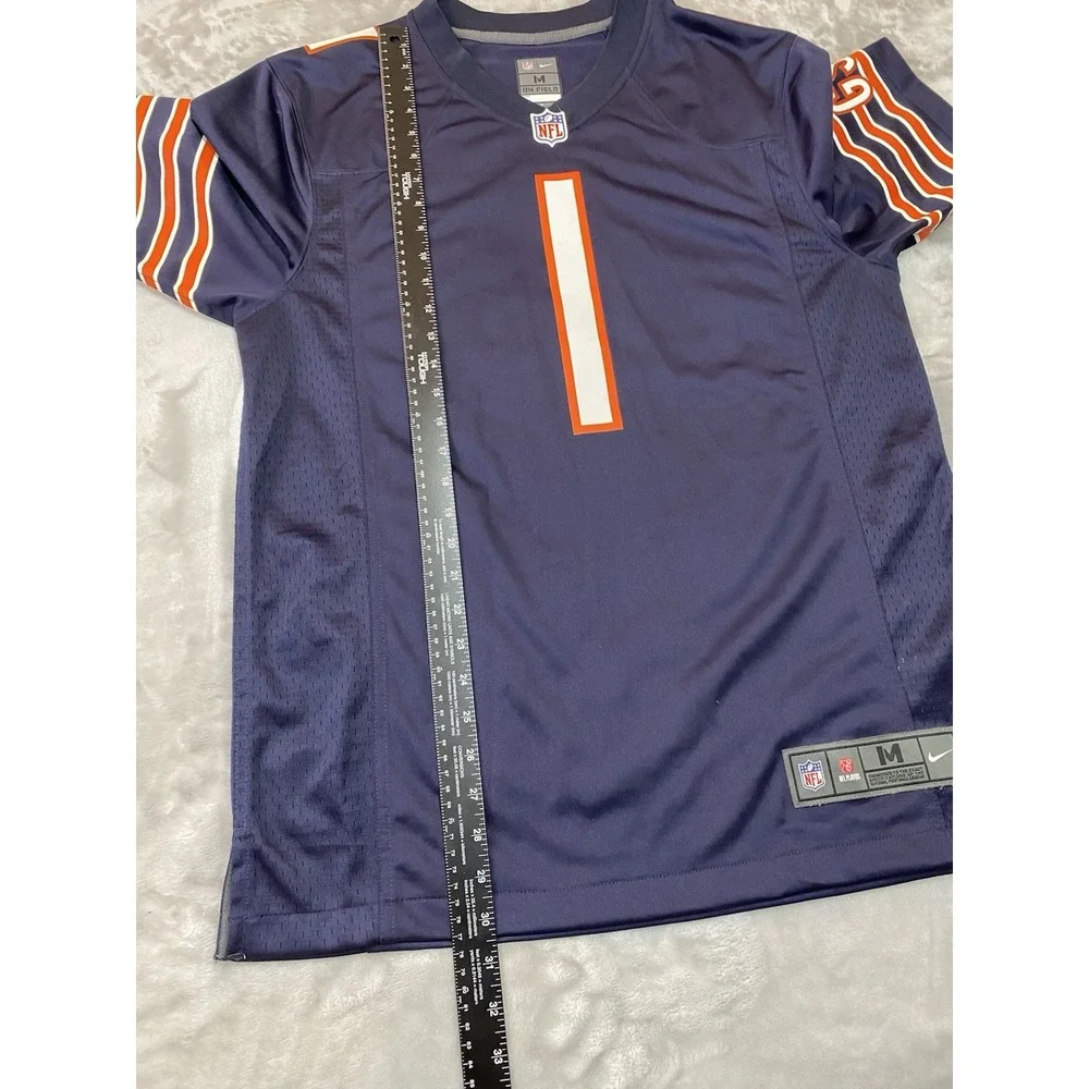 Nike NFL Chicago Bears Justin Fields #1 On Field Football Jersey Men Medium Navy